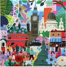 eeBoo Štvorcové puzzle Londýnsky život 1000 dielikov