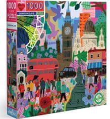 eeBoo Štvorcové puzzle Londýnsky život 1000 dielikov