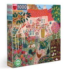 eeBoo Štvorcové puzzle Anglický domček 1000 dielikov