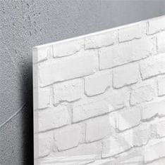 Sigel Magnetická sklenená tabuľa "Artverum", biela stena, 91 x 46 x 1,5 cm, GL144