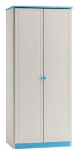 eoshop Šatníková skriňa 02 Ameko 80x182x60cm (Farba dreva: Modrá)