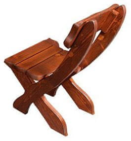 eoshop Záhradná stolička MO230, smrek masív (Farba dreva: Týk)