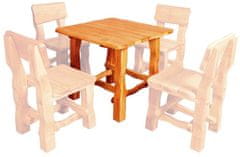 eoshop Záhradný stôl MO213, 80x75x80, jelša (Farba dreva: Rustikal + lak)