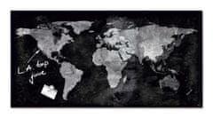 Sigel Magnetická sklenená tabuľa "Artverum", mapa sveta, 91 x 46 x 1,5 cm, GL270