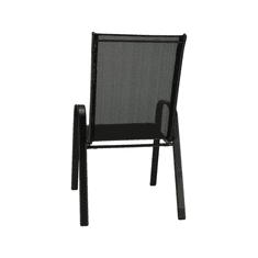 IWHOME Záhradná stolička VALENCIA 2 čierna, stohovateľná IWH-1010010 sada 2ks
