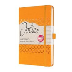 Sigel Exkluzívny zápisník "Jolie", mango oranžová, 135 x 203 mm, linajkový, 87 listov, tvrdé dosky, JN211