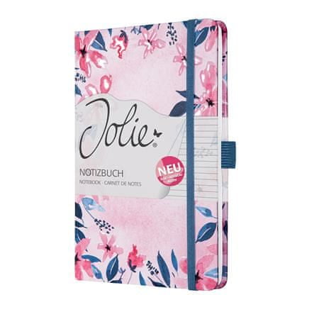 Sigel Exkluzívny zápisník "Jolie", Loose Florals Olive, 135 x 203 mm, linajkový, 87 listov, tvrdé dosky, JN337