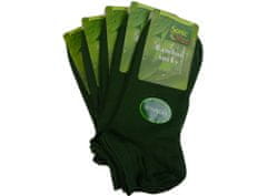 Zapardrobnych.sk Členkové bambusové ponožky 359, zelené, 5 párov, veľkosť 39-41