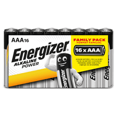 Energizer Mikrotužkové batérie Alkaline Power, 16x AAA, family pack