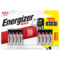 Energizer Mikrotužkové batérie MAX, 8x AAA, 4 + 4 zadarmo