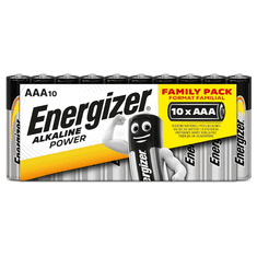Energizer Mikrotužkové batérie Alkaline Power, 10x AAA, family pack