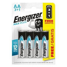 Energizer Tužkové batérie MAX Plus, 4x AA, 3 + 1 zadarmo
