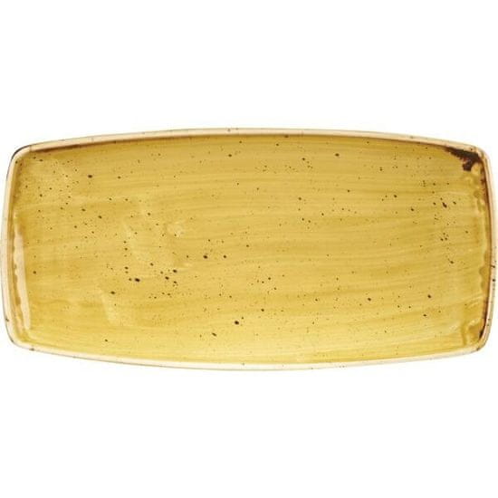 Churchill Tanier plytký Stonecast Mustard Seed Yellow 29,5x15,5 cm