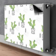 tulup.sk Dekoračný magnet na radiátor Zelená kaktus 80x60 cm