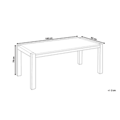 Beliani Dubový jedálenský stôl 180 cm svetlohnedý NATURA