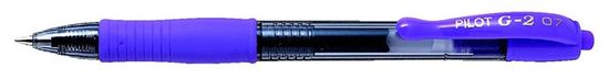 Pilot Gélové pero "G-2", fialová, 0,32 mm, stláčací mechanizmus, BL-G2-7-V