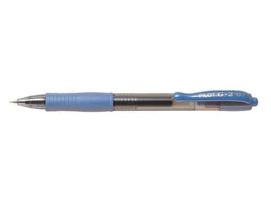 Pilot Gélové pero "G-2", nebeská modrá, 0,32 mm, stláčací mechanizmus, BL-G2-7-SB