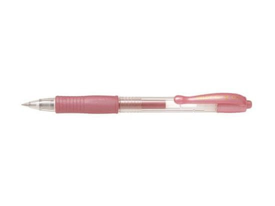 Pilot Gélové pero "G-2 Metallic", ružová, 0,32 mm, stláčací mechanizmus, BL-G2-7-MP