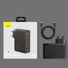 BASEUS GaN2 Pro sieťová nabíjačka 2x USB / 2x USB-C 100W QC PD, čierna