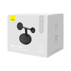 BASEUS Swan Magsafe bezdrôtová nabíjačka na iPhone / AirPods / Apple Watch 15W, čierna