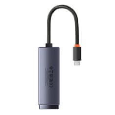BASEUS Lite sieťový adaptér USB-C / RJ45, šedý