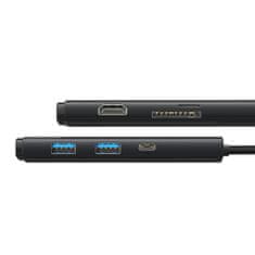 BASEUS Lite HUB adaptér USB-C - 2x USB / USB-C PD / HDMI 1.4 / SD / TF, čierny