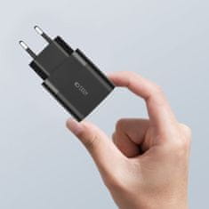 Tech-protect C30W sieťová nabíjačka USB / USB-C 30W PD QC, čierna