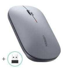 Ugreen MU001 USB bezdrôtová myš, sivá