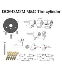 danalock M&C Modulárny cylinder pre Danalock V3, vnútorná dĺžka 20 mm