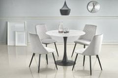 Halmar Okrúhly jedálenský stôl Ambrosio, biela / čierna
