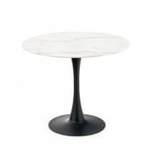 Halmar Okrúhly jedálenský stôl Ambrosio, biela / čierna