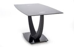 Halmar Sklenený jedálenský stôl Anton, čierna