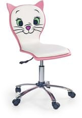 Halmar Detská stoličky Kitty II, biela / ružová
