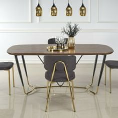Halmar Jedálenský stôl Manchester, lamino, čierna / zlatá