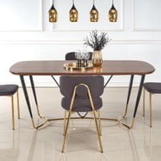 Halmar Jedálenský stôl Manchester, lamino, čierna / zlatá