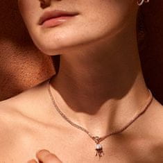 Rosato Trblietavý strieborný náhrdelník s krúžkom na prívesky Storie RZC052
