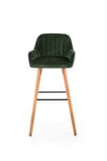 Halmar Barová stolička H-93, tmavo zelená
