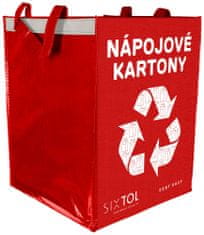 SIXTOL Tašky na triedený odpad SORT EASY 4 CARTON 30 x 30 x 40 cm, 3 x 36 l, 4 ks