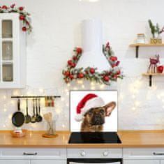tulup.sk Buldog vianočný pes Sklenené doska do kuchyne 60x52 cm