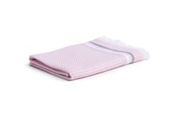 Möve Vaflový uterák SUMMER PIQUÉE 50 x 100 cm bielo ružový
