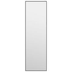Vidaxl Zrkadlo na dvere čierne 30x100 cm sklo a hliník