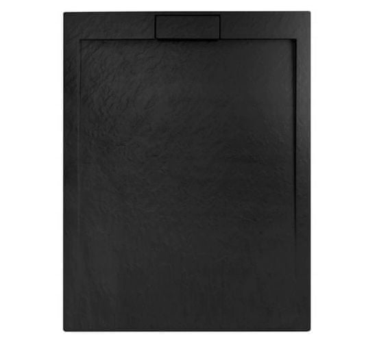 REA Grand Black, obdĺžniková sprchová vanička 100x80x3,5 cm, REA-K4593