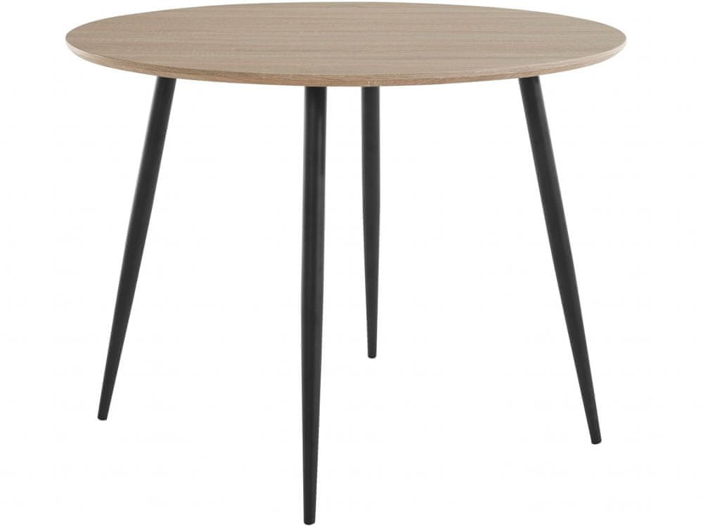 Danish Style Jedálenský stôl Rex, 100 cm, dub / čierna