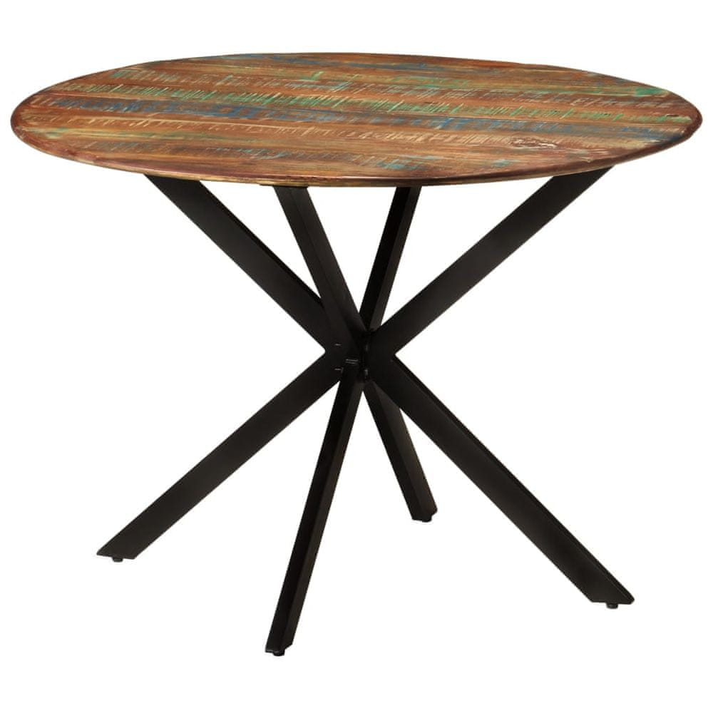 Petromila vidaXL Jedálenský stôl Ø110x78 masívne recyklované drevo a oceľ
