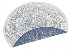 NORTHRUGS Kusový koberec Twin-Wendeteppiche 103104 creme blau – na von aj na doma 200x200 (priemer) kruh
