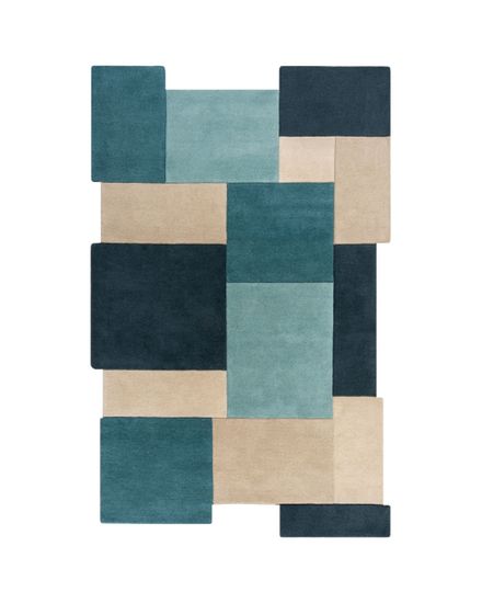 Flair Ručne všívaný kusový koberec Abstract Collage Teal