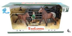 Mikro Trading Zoolandia kôň so žriebätkom a doplnkami 4druhy 