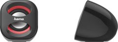 HAMA reproduktory k notebooku a PC Sonic Mobil 183/ 2.0/ 3W/ 3,5 mm jack/ USB/ čierno-červené