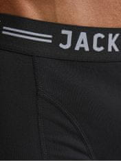 Jack&Jones 3 PACK - pánske boxerky SENSE 12081832 Black Black waistband (Veľkosť L)