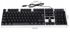 Iso Trade ISO 12540 Herná klávesnica podsvietená